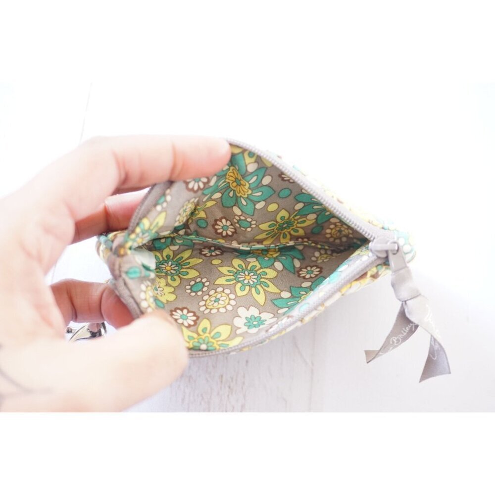 Vera Bradley Zip ID Case & Coin Purse – Lemon Parfait, Floral Paisley Print - Picture 4 of 6